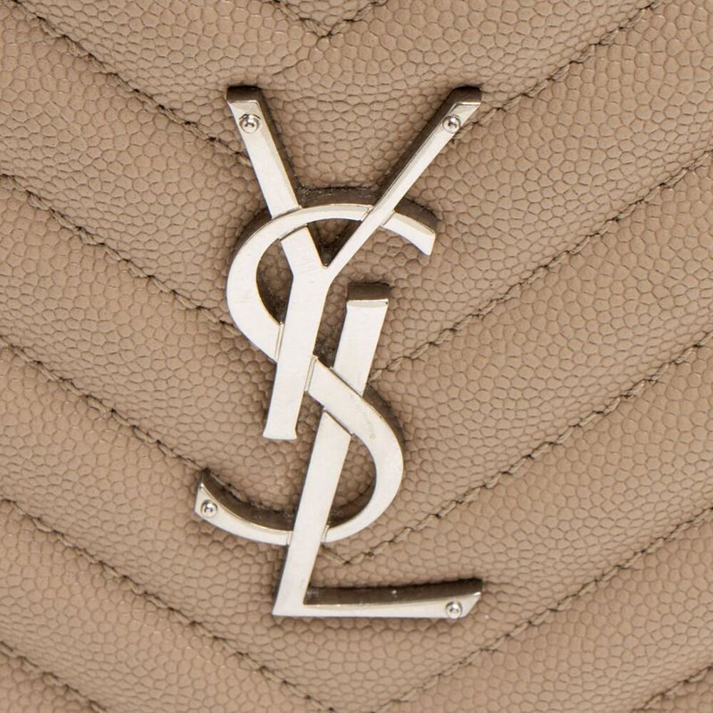 Saint Laurent Matelasse Grain de Poudre Monogram Vinyle Round Camera Bag - Picture 13 of 13